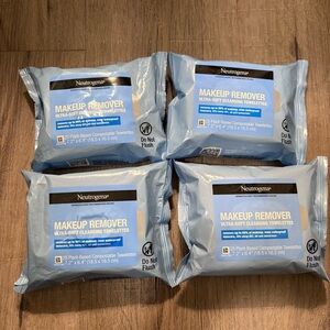 NEW Neutrogena makeup remover ultra soft cleansing wipes skincare bundle of 4